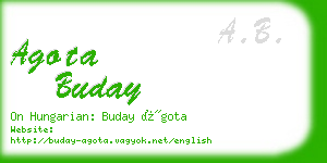 agota buday business card